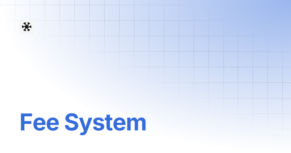 Fee System | WarpSpeed Docs